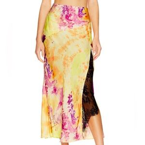L’Academie Emilia Skirt in Multi Vesper Tie Dye